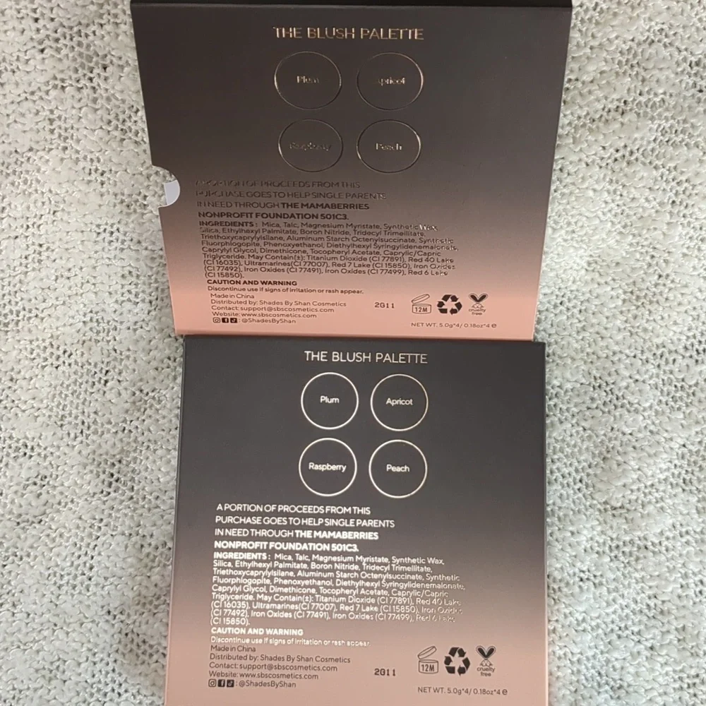 Shades By Shan The Blush Palette, 5.0x4/0.18oz